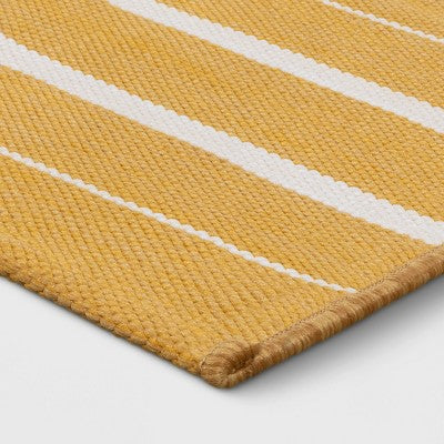  5' X 7' Outdoor Rug Broken Stripe Mustard - Project 62™