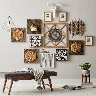  Succulent Wall Geometric Hanging White/Gold - Project 62™