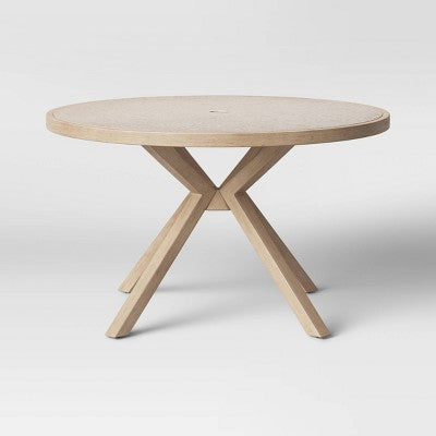  Collier 46" Round Stamped Steel Top Patio Dining Table - Project 62™