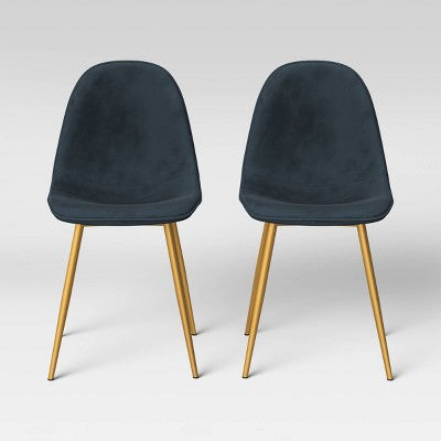  Copley Velvet Dining Chair With Brass Leg - Project 62