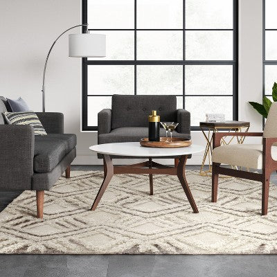  7'x10' Moroccan Shag Tufted Area Rug Cream - Project 62™