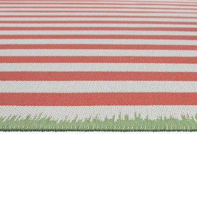  Preppy Stripes Outdoor Rug Coral - Project 62™
