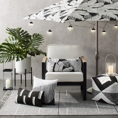  5' X 7' Linden Stripe Outdoor Rug Gray - Project 62™