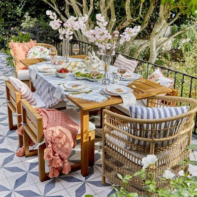  Kaufmann Wood Rectangle Patio Dining Table, Outdoor Furniture - Natural - Project 62™