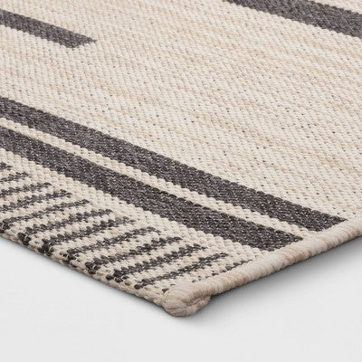  5' X 7' Outdoor Rug Multitier Bars Gray/Cream - Project 62™