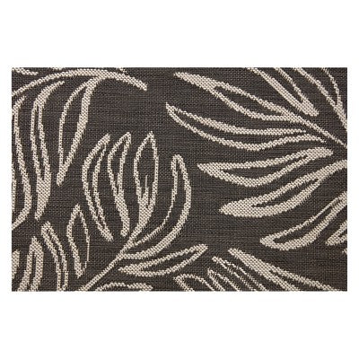  30" X 50" Leaves Outdoor Rug Black - Project 62™