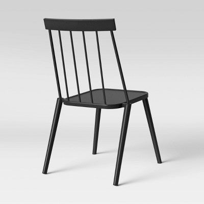  4pc Windsor Outdoor Patio Dining Chairs Stacking Chairs Black - Project 62™