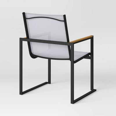  2pc Henning Outdoor Patio Dining Chairs Arm Chairs Gray - Project 62™