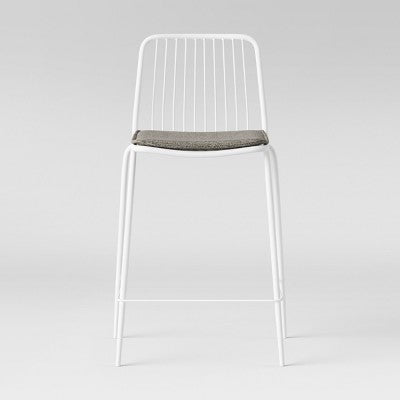  Set Of 2 Sodra Rounded Seat Wire Counter Height Barstool White - Project 62™