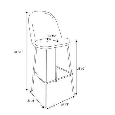  Nils Brass Base Counter Height Barstool - Project 62™