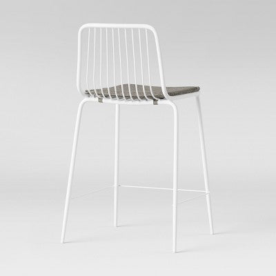  Set Of 2 Sodra Rounded Seat Wire Counter Height Barstool White - Project 62™
